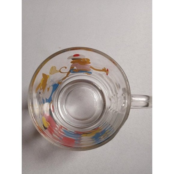 Arcoroc France Cartoon Character Glass Mug 3.5" Tall -1 CHIP (6a5) - Picture 6 of 7